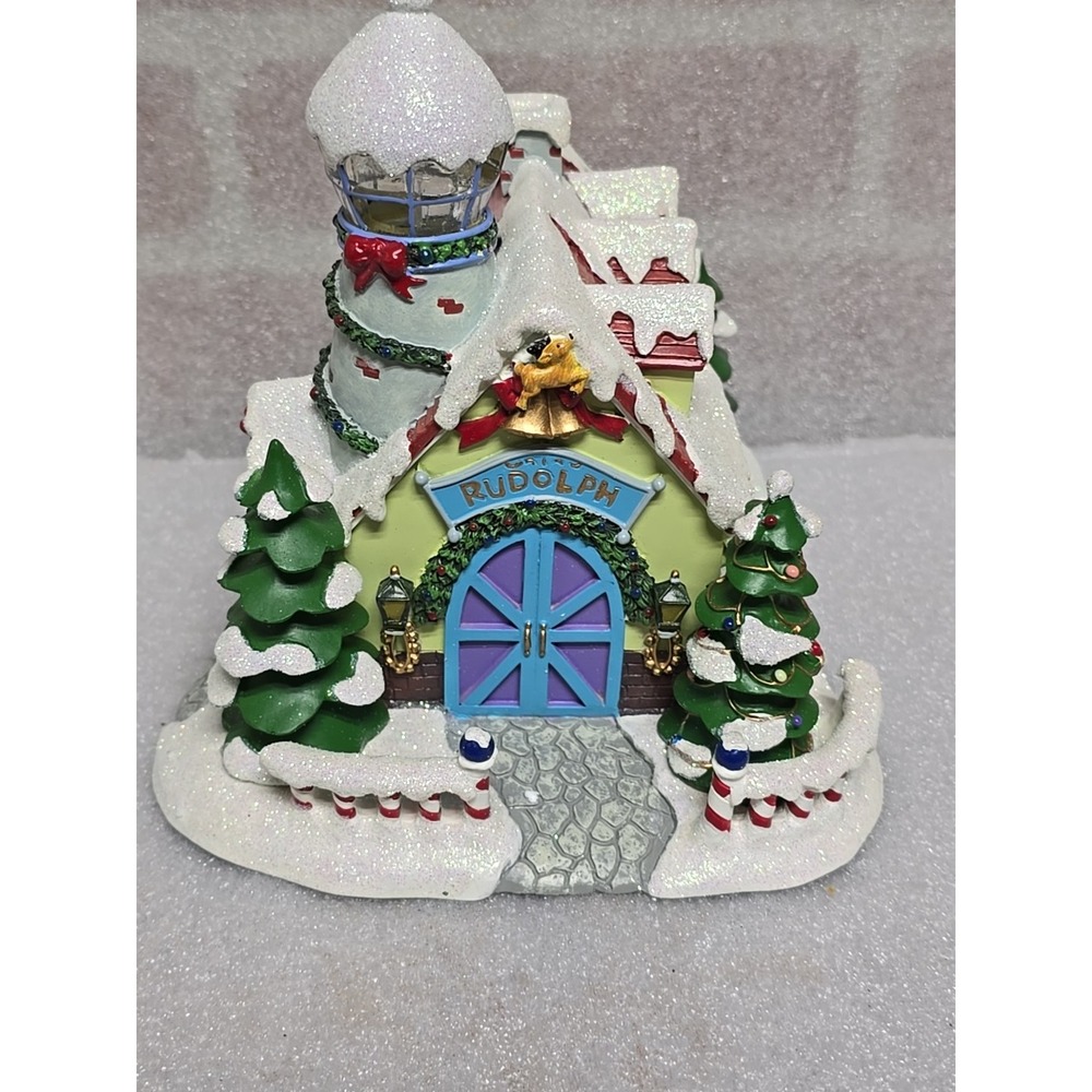 Hawthorne Village Watch Tower‎ & Reindeer Barn Christmas Village Collectible New